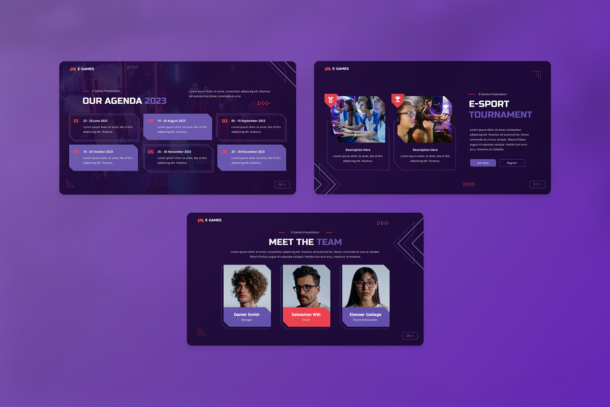 E-Games - Esports Gaming Powerpoint, a Presentation Template by SquidPixey (Photo 5 of 7)