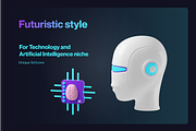 3D Artificial Intelligence Icons, an Object 3D Model by Sunny Design (Thumbnail 2 of 6)