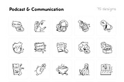 Podcast and Communication Icons, an Outline Icon by Vectors Market (Thumbnail 9 of 10)