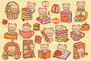 Milo Cute Bear Clipart PNG Bundle, an Animal Illustration by Blumensdiary (Thumbnail 4 of 11)
