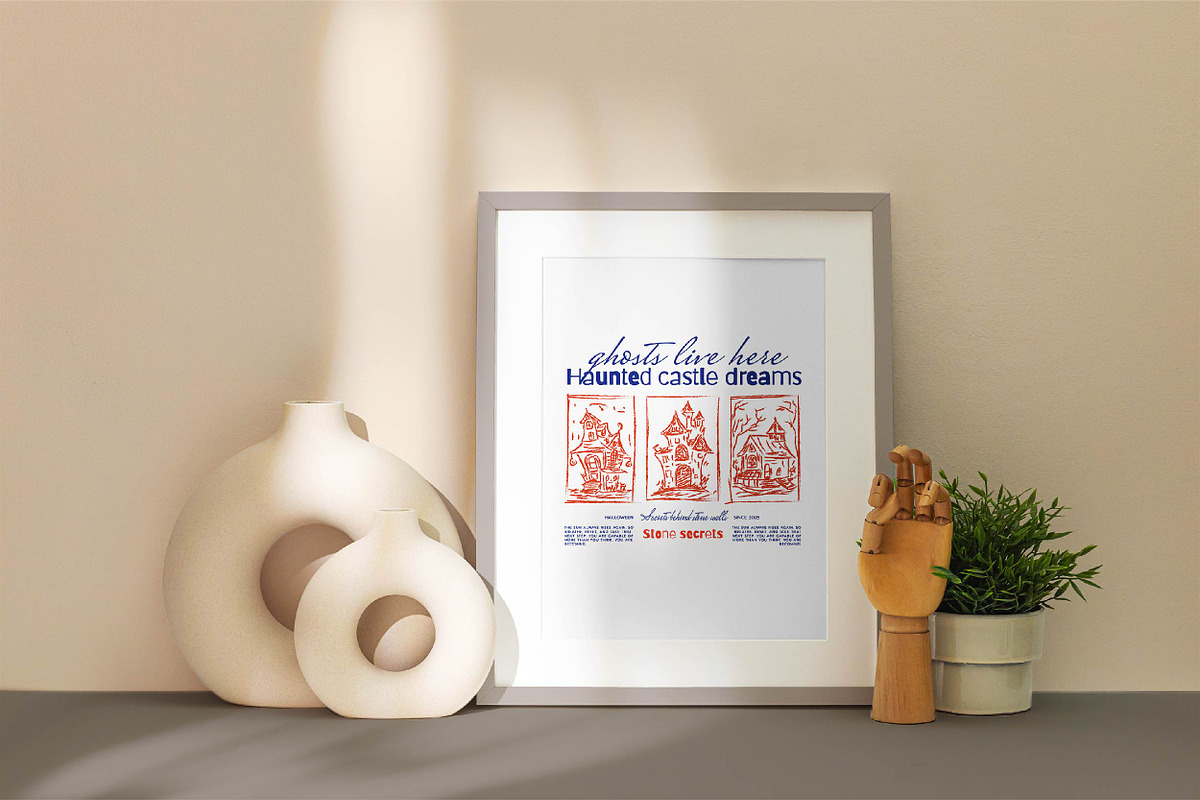 Halloween hand drawn poster, a Seasonal Illustration by Baleee (Photo 5 of 9)