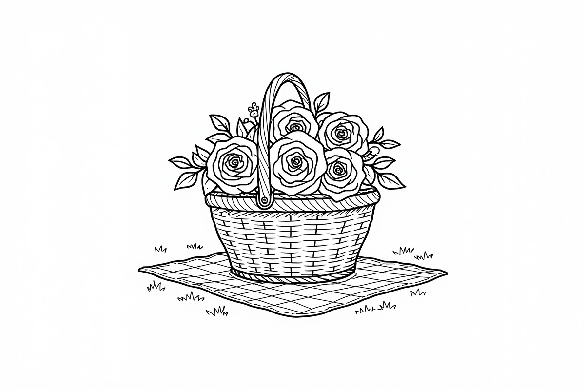 Flower Basket Bundle, an Illustration by musafir_fashion (Photo 3 of 9)
