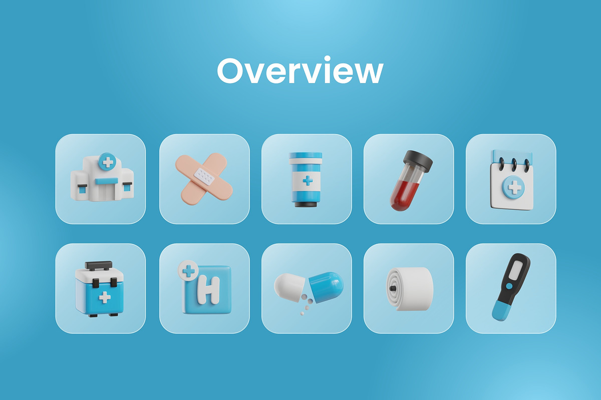 Medical & Health 3D Icon Set, a 3D by Home Studio (Photo 4 of 4)
