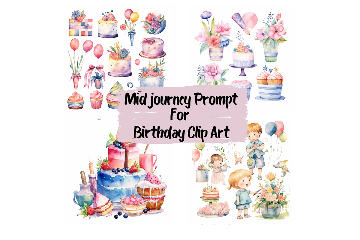 Midjourney Prompt Birthday ClipArt, an Object Graphic by Milano Creative (Photo 1 of 7)
