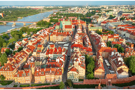 Old city in Warsaw, travel