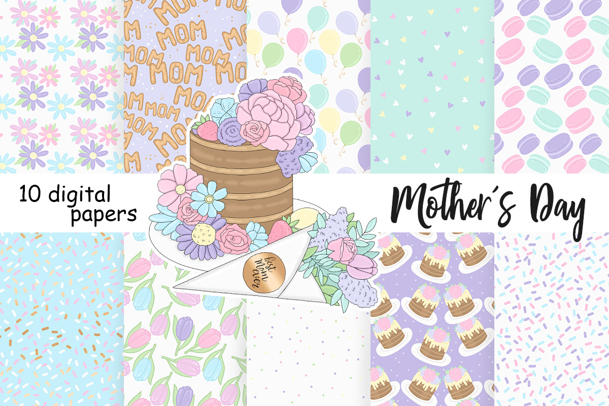 Mother's Day Pastel Pattern, a Pattern Graphic by GlamArtZhanna (Photo 3 of 3)