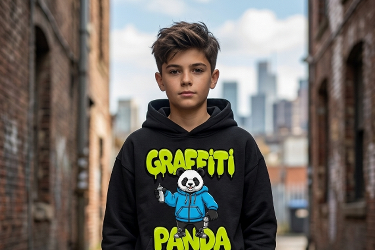 Graffiti Panda Spray Artist, a Shirt Mockup by Vector Stall (Photo 7 of 14)