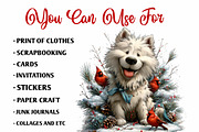 Cute Christmas Dogs Clipart Bundle, a Seasonal Illustration by fashionaddict (Thumbnail 6 of 7)