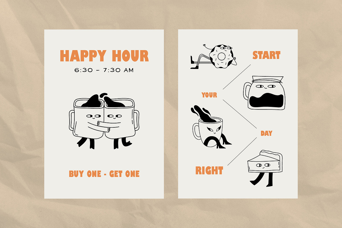 Coffee Break | Graphic collection, an Illustration by katieromanoff_art (Photo 2 of 9)