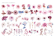 The Watercolor & Ink Flower & Leaf, an Object Graphic by Pretty Little Lines (Thumbnail 8 of 11)