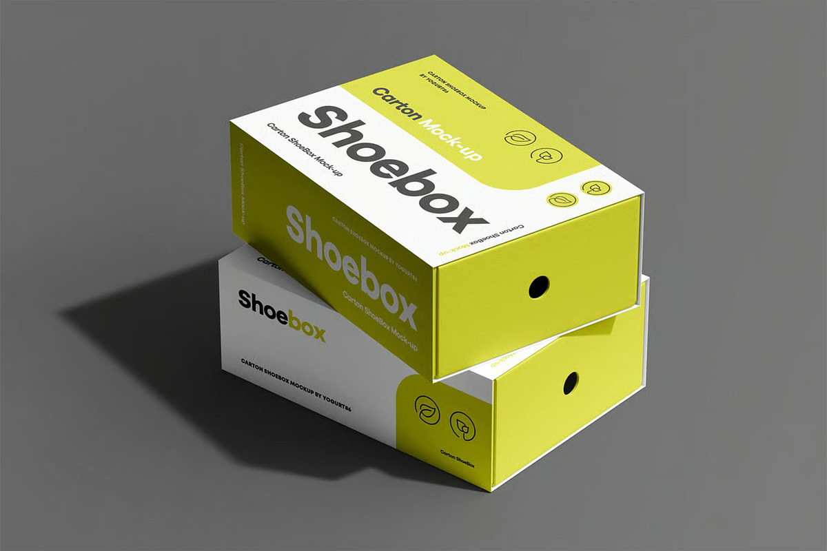 Shoe Box Mock-up, a Packaging Mockup by zippypixelstudio (Photo 9 of 15)