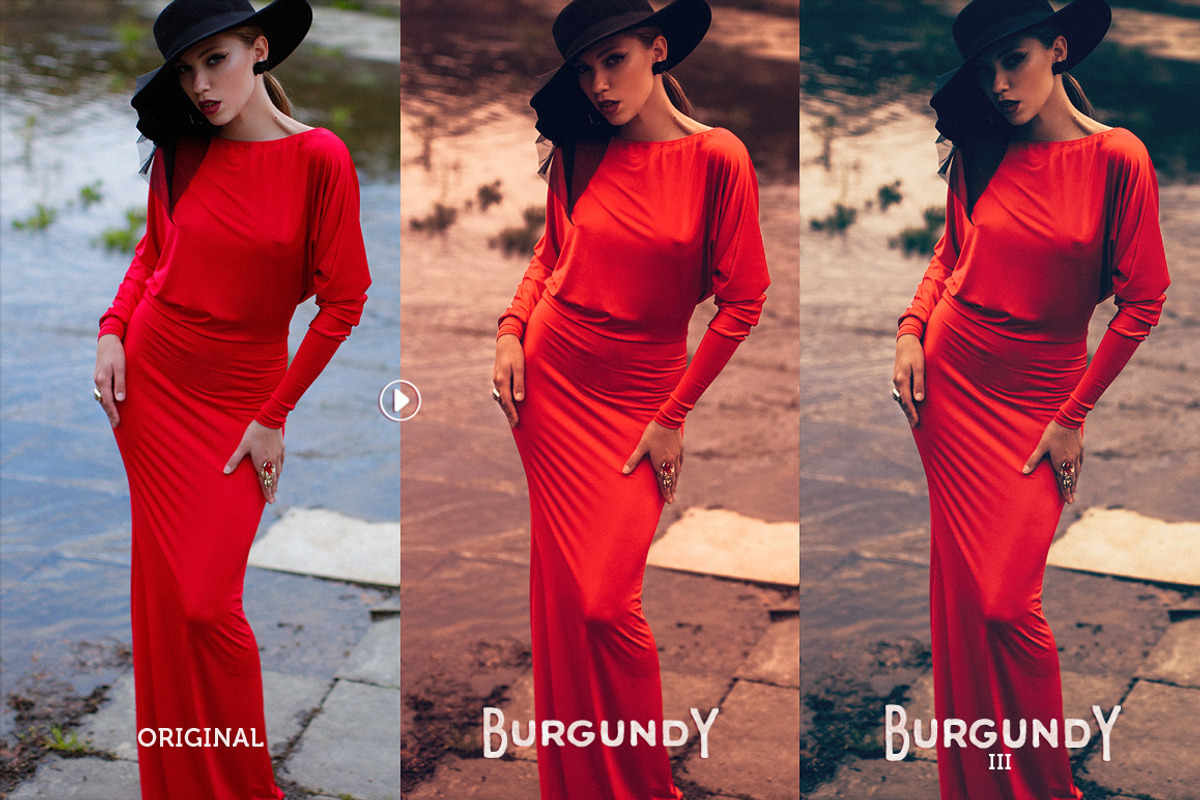 Burgundy Lightroom Preset Pack preview 2