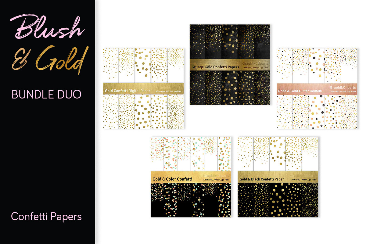 84% OFF! Blush & Gold BUNDLE DUO, a Texture Graphic by Chus Moreno Studio (Photo 2 of 7)