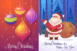 Christmas greeting card (set 4)