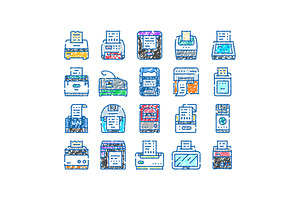 Collection of payment terminal and, an Object Graphic by pikepicture