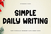 Simple Daily Writing, a Script Font by InermediaSTUDIO (Thumbnail 1 of 8)