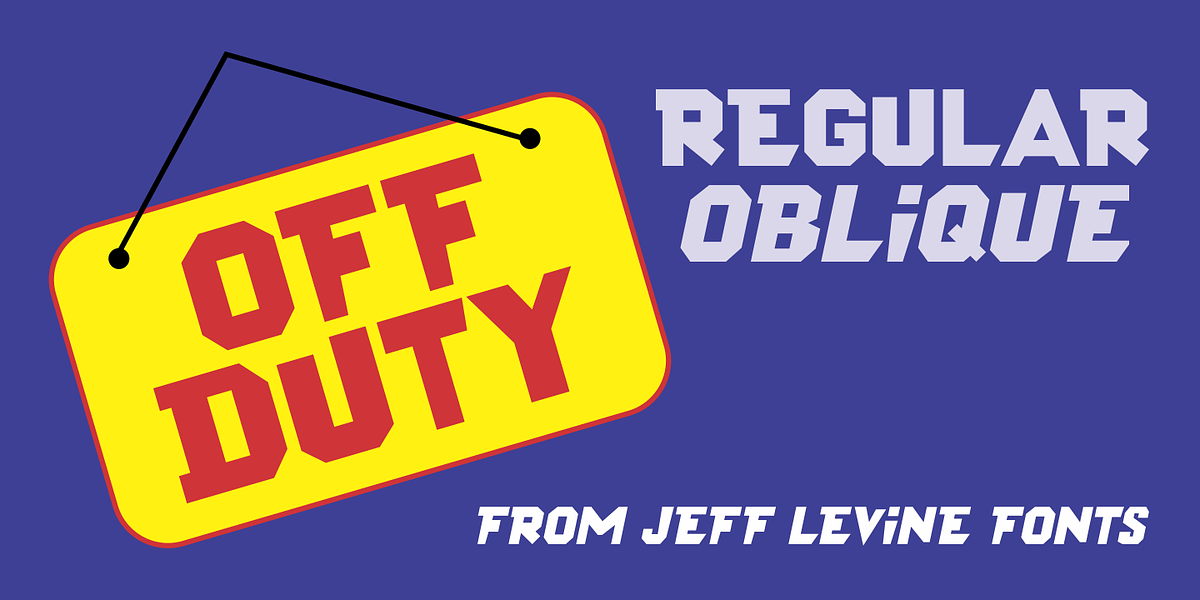Off Duty JNL, a Handwritten Font by Jeff Levine Fonts (Photo 1 of 5)