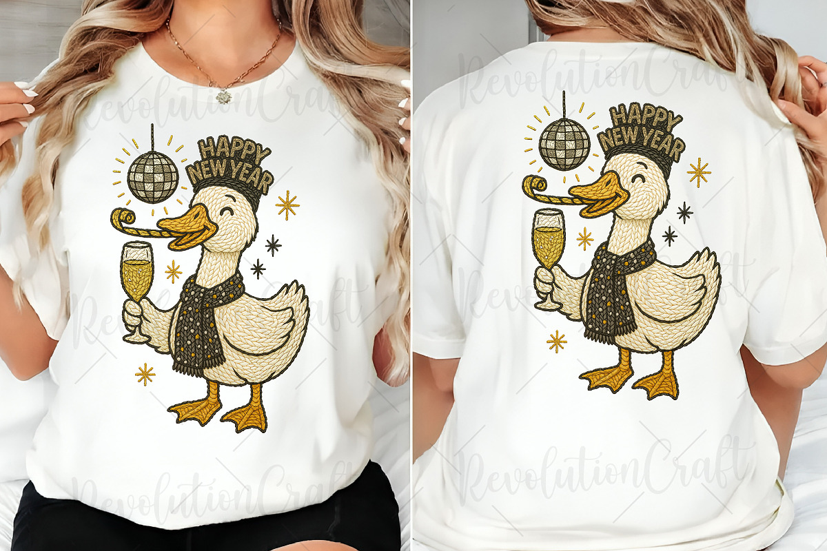 Yarn Crochet Happy New Year Goose Pn, an Illustration by OK Design (Photo 3 of 4)