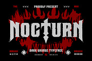 Nocturn - Display Grunge Font, a Handwritten Font by Inviline.co (Thumbnail 1 of 15)