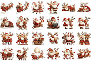 Santa Claus and Reindeer PNG, an Animal Illustration by Sublimation Artist (Thumbnail 2 of 6)