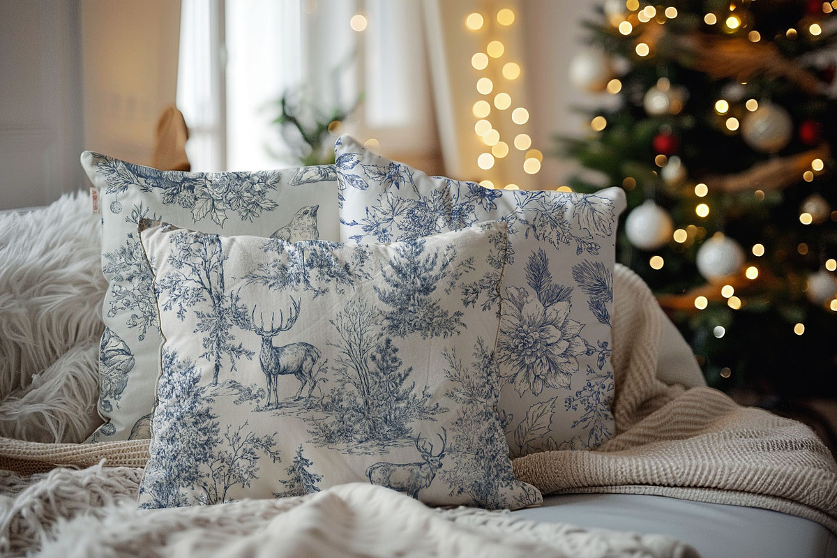Christmas Toile Seamless Patterns, a Pattern Graphic by Olya Creative (Photo 8 of 21)