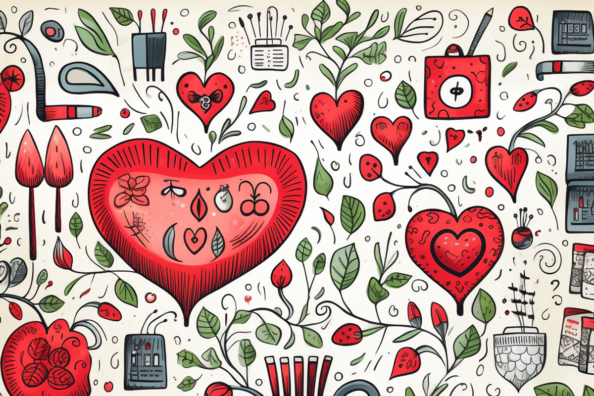 Vintage Love Pattern, a Background Graphic by Printable Treasure (Photo 2 of 4)