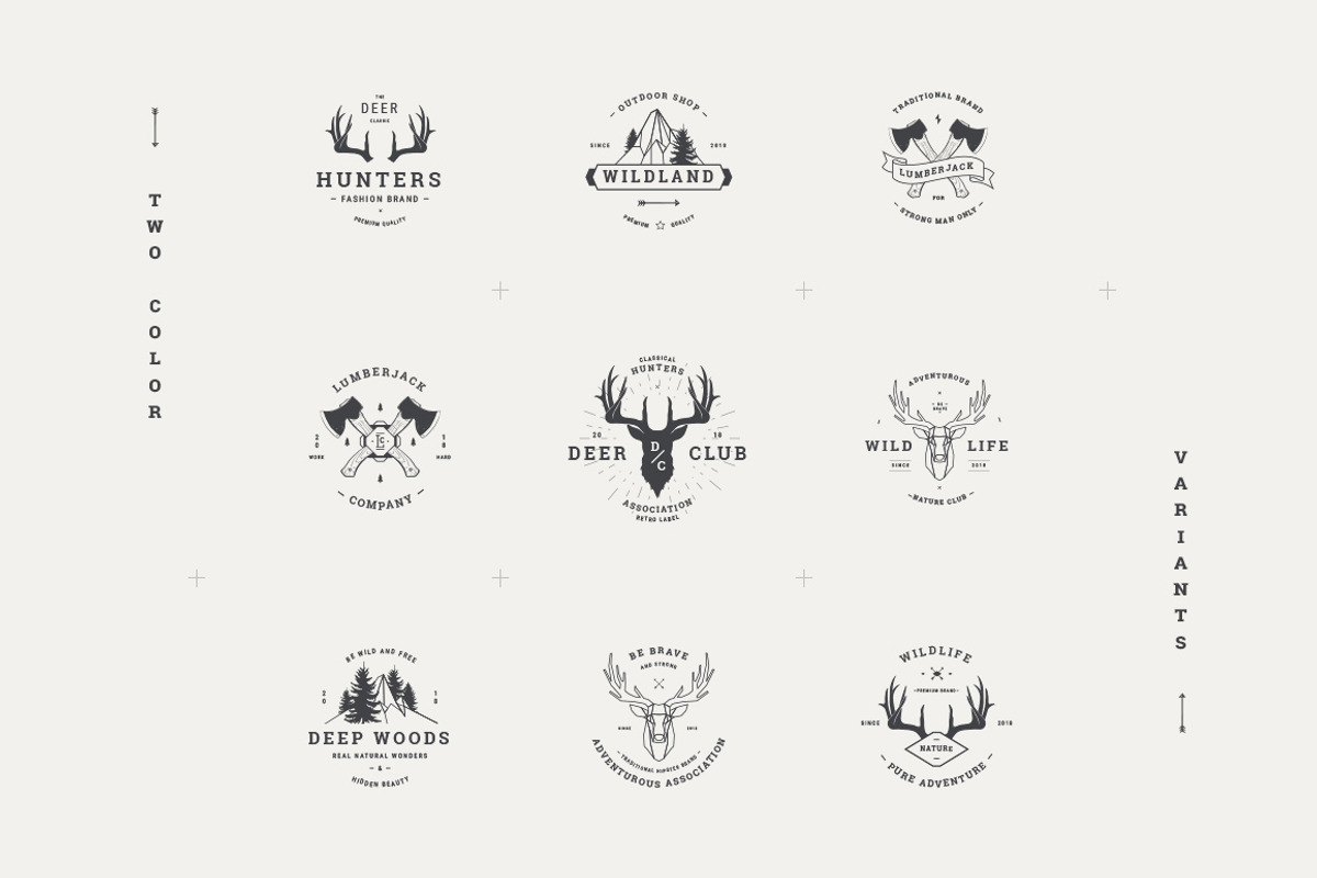 Vintage Badges vol 1, a Branding & Logo Template by blauananas (Photo 3 of 9)