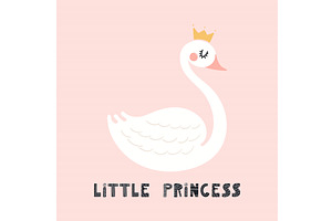 Cute swan illustration, an Animal Illustration by sceptical cactus