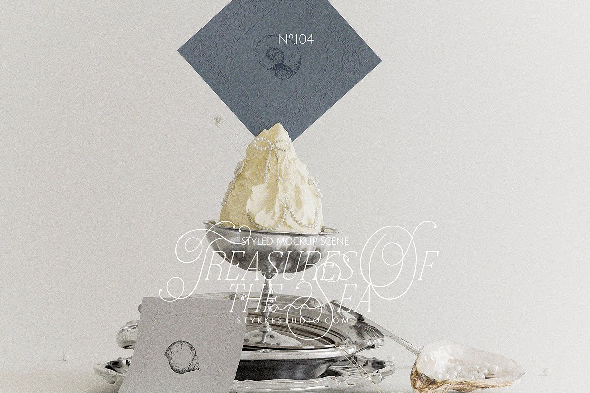 TREASURES OF THE SEA white mockup, a Product Mockup by Stykke Studio (Photo 6 of 10)