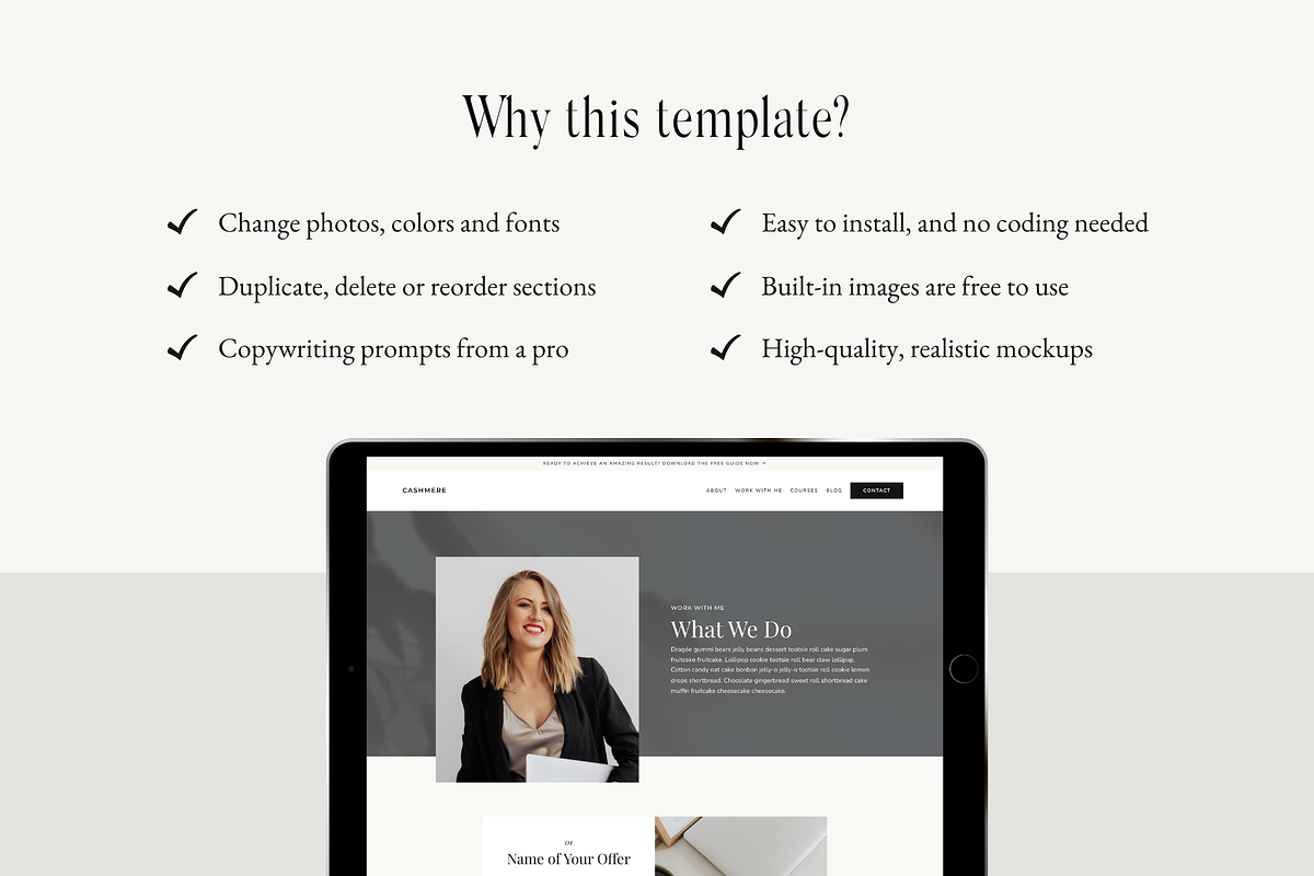 Kajabi Link in Bio Page Template, a Landing Page Template by Pixel & Flow (Photo 5 of 9)