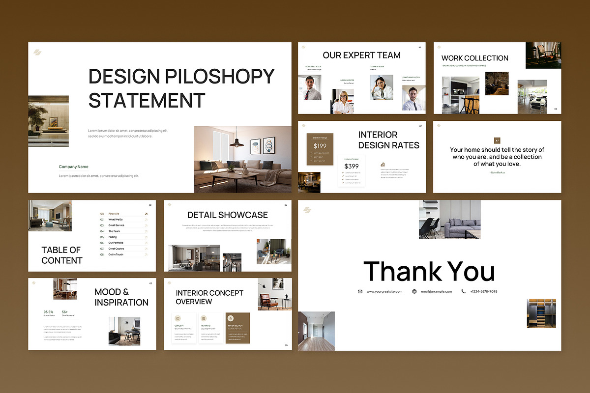 Interior Design Concept Board Slides, a Presentation Template by Antstheme (Photo 3 of 4)