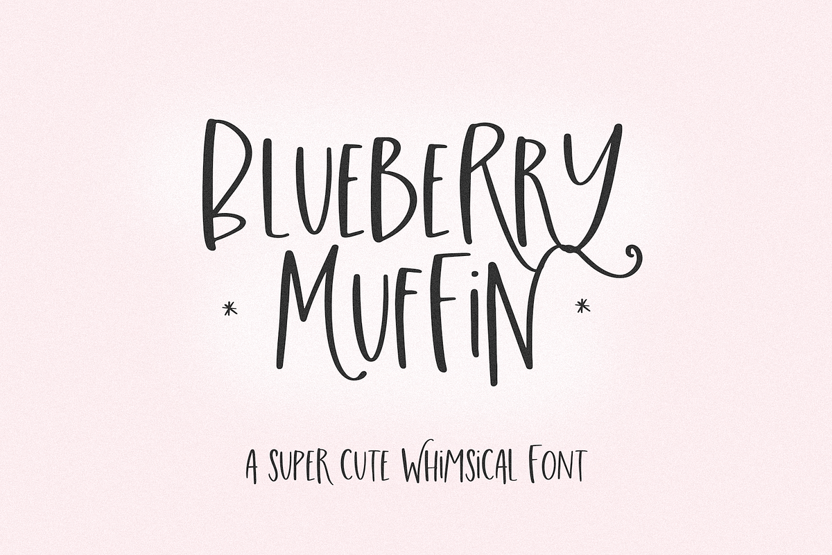Blueberry Muffin | Cute Swash Font