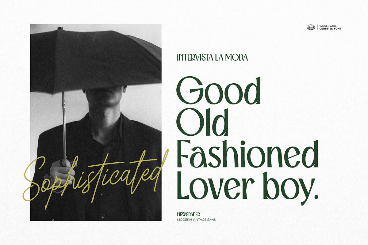 Newspaper Modern Vintage Sans Serif, a Sans Serif Font by ikiiko (Photo 4 of 7)