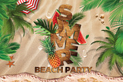 Summer Beach Party Mockup creator, a Product Mockup by PSD Market (Thumbnail 4 of 10)