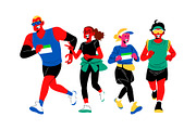 Running Characters 2 Illustration, a Sport Illustration by SLAB! Design (Thumbnail 3 of 3)