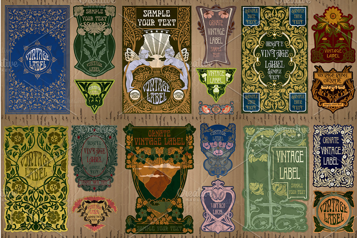 Covers Art Nouveau - mega set, a Decorative Illustration by Stanislav Kharchevskyi (Photo 7 of 10)