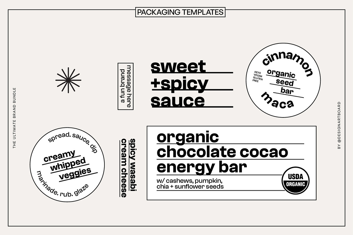 300+ Super Pack Brand Kit Vol 1-4, a Branding & Logo Template by @designartboard (Photo 6 of 41)