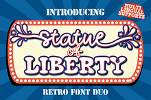 Statue of Liberty is Retro duo font