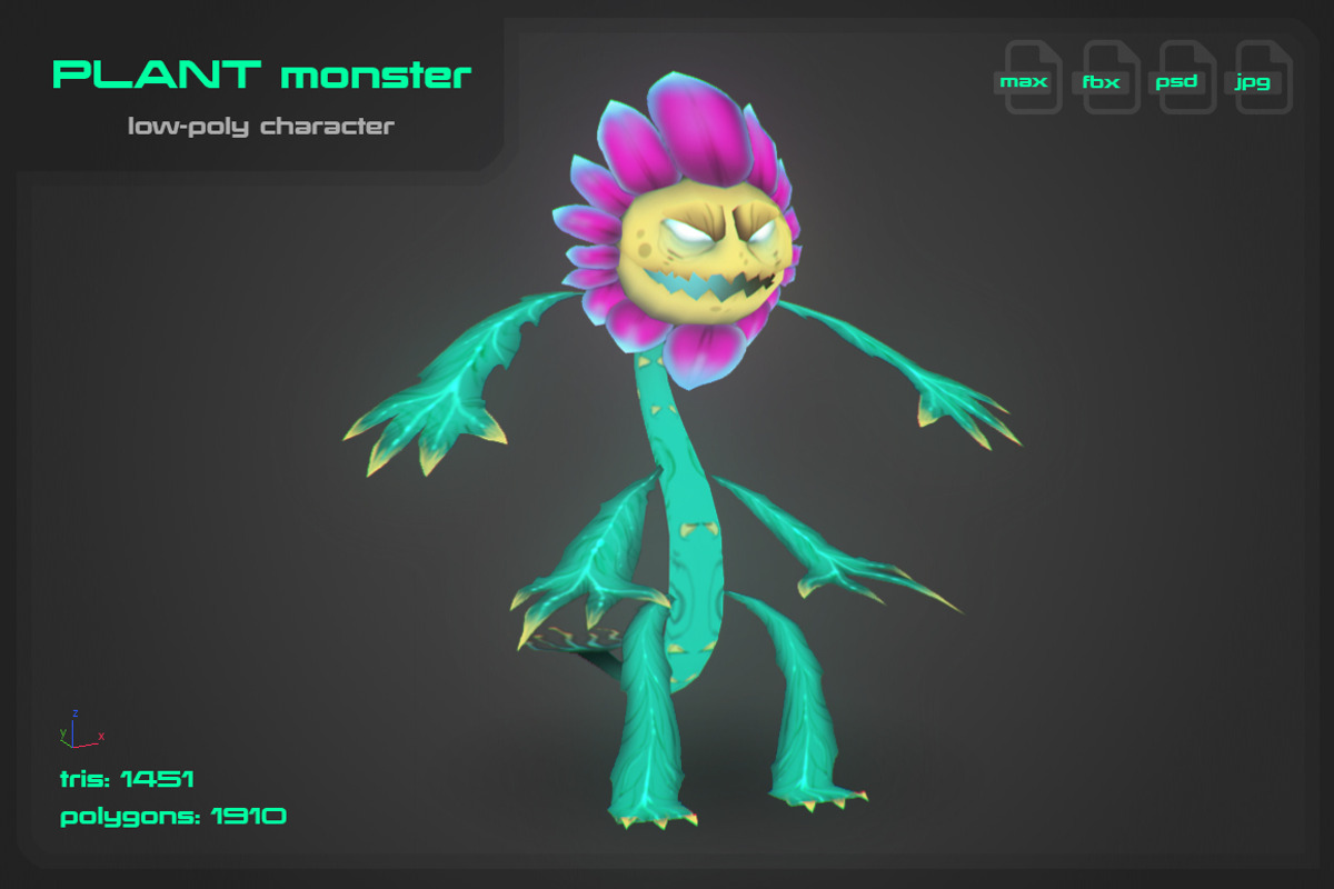 PLANT monster, a Characters & Person 3D Model by stallfish's art store (Photo 1 of 4)