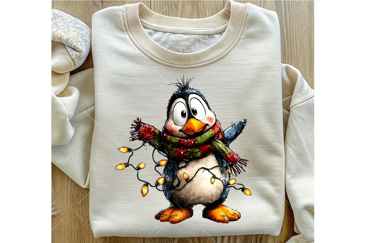 Quirky Christmas Penguin Clipart, an Illustration by OK Design (Photo 6 of 6)