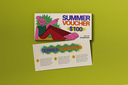 Beige Riso Print Summer Sale Voucher, a Card Template by graphicook (Thumbnail 1 of 3)