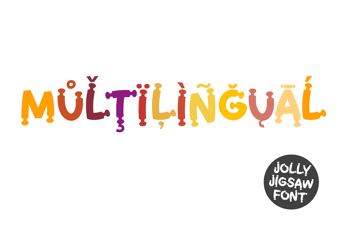 JOLLY JIGSAW | Jigsaw Puzzle Font, a Font by Little Type Factory (Photo 6 of 8)