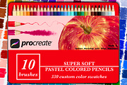Procreate Soft Pastel Colored Pencil, a Brush Add-On by Fashion Workshop Bkk (Thumbnail 1 of 8)