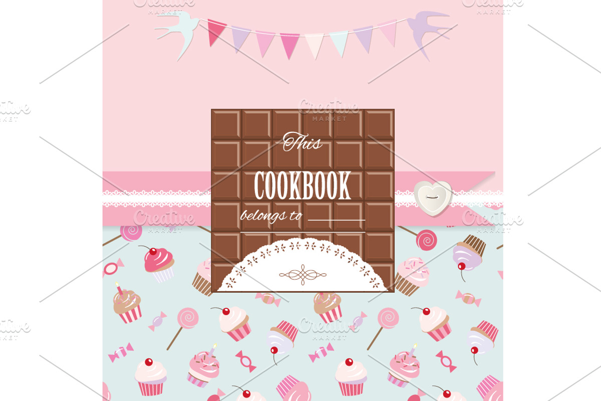Sweets decorative templates and set., a Pattern Graphic by cutelittlethings (Photo 2 of 5)
