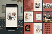 Restaurant Instagram Kit | Canva, a Social Media Template by Rose & Co. (Thumbnail 1 of 6)