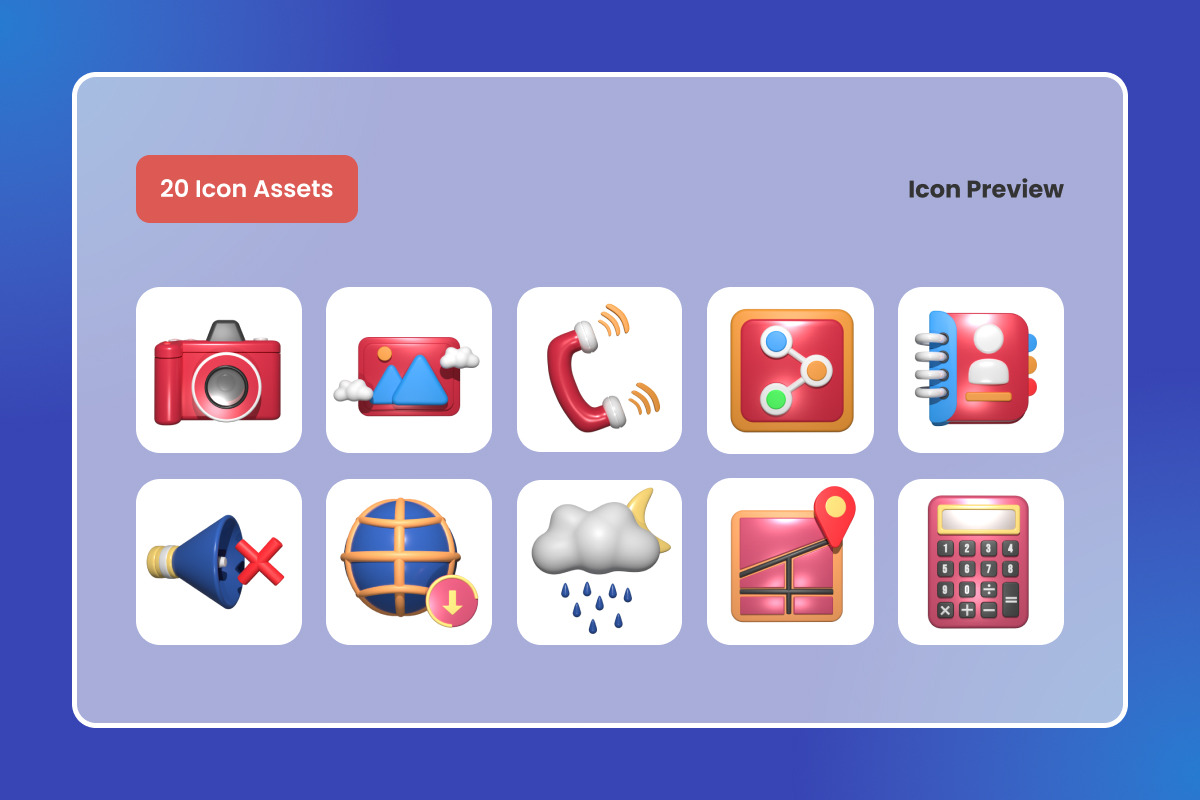 UI Essentials 3D Icon Pack, a Solid Icon by twinstd (Photo 5 of 5)