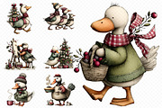 Whimsical Geese Clipart, an Illustration by cherrydesign (Thumbnail 2 of 3)