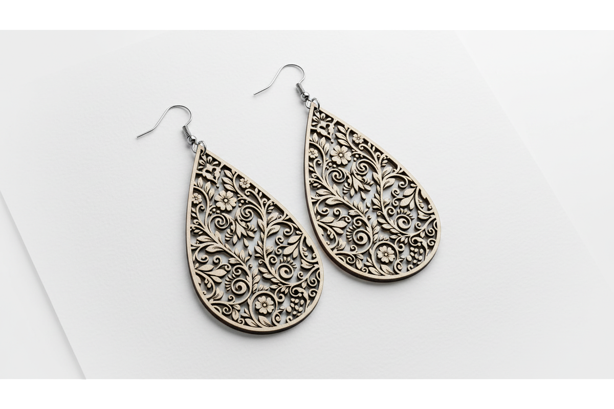 Botanical Earring SVG Set, a Graphic by musafir_fashion (Photo 6 of 11)