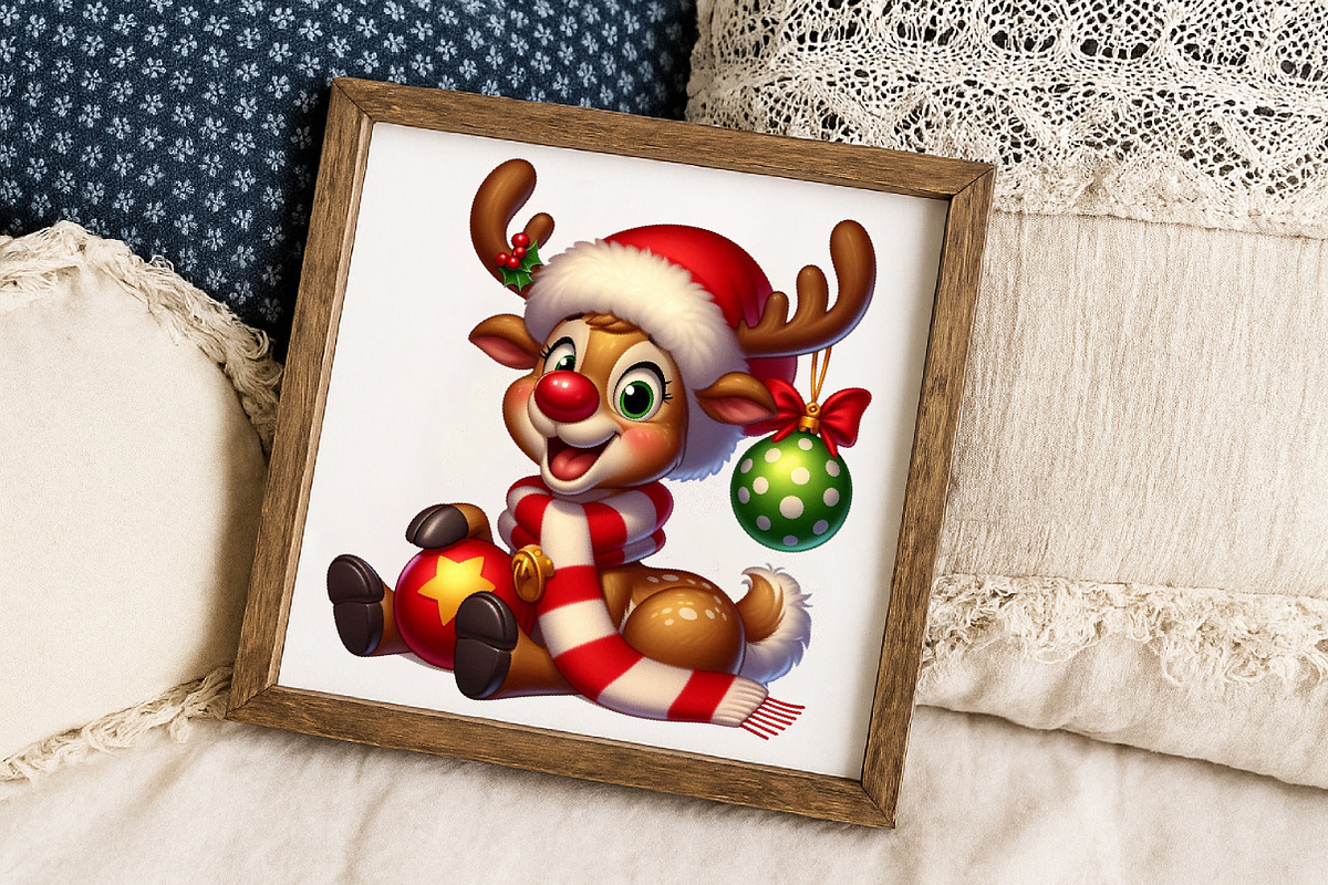 Reindeer Merry Christmas Png, an Illustration by Libby Wishes (Photo 3 of 6)
