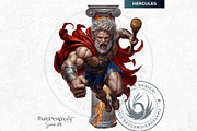 Legendary Greek heroes Clipart set, a Person Illustration by ThatsDesignArt (Thumbnail 4 of 10)